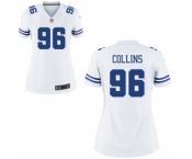 Women's Nike Dallas Cowboys #96 Maliek Collins White NFL Jersey