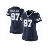 Women's Nike Dallas Cowboys #97 Taco Charlton Limited Navy Blue Team Color NFL Jersey