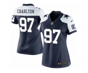 Women's Nike Dallas Cowboys #97 Taco Charlton Limited Navy Blue Throwback Alternate NFL Jersey