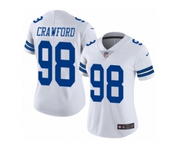 Women's Nike Dallas Cowboys #98 Tyrone Crawford Vapor Untouchable Limited White NFL Jersey