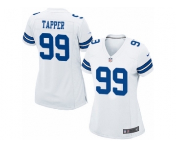 Women's Nike Dallas Cowboys #99 Charles Tapper Game White NFL Jersey