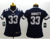 nike women nfl dallas cowboys #33 dorsett blue[nike]