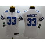 nike women nfl dallas cowboys #33 dorsett white[nike]