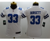 nike women nfl dallas cowboys #33 dorsett white[nike]