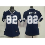 nike women nfl dallas cowboys #82 witten blue[nike]