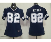 nike women nfl dallas cowboys #82 witten blue[nike]