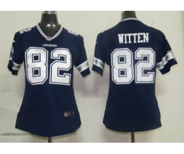 nike women nfl dallas cowboys #82 witten blue[nike]