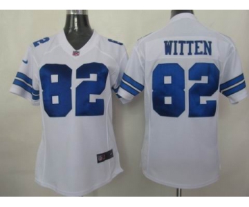 nike women nfl dallas cowboys #82 witten white[nike]