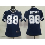 nike women nfl dallas cowboys #88 bryant blue[nike]