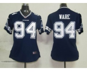 nike women nfl dallas cowboys #94 ware blue[nike]