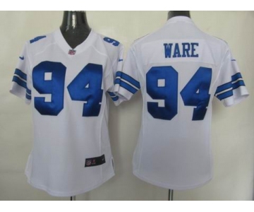 nike women nfl dallas cowboys #94 ware white[nike]