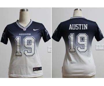 nike women nfl jerseys dallas cowboys #19 austin blue-white[nike drift fashion][second version]