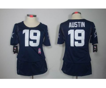 nike women nfl jerseys dallas cowboys #19 austin blue[breast cancer awareness]