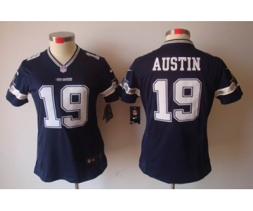 nike women nfl jerseys dallas cowboys #19 austin blue[nike limited]