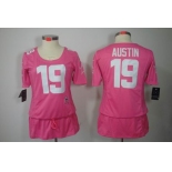 nike women nfl jerseys dallas cowboys #19 austin pink[breast cancer awareness]