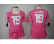 nike women nfl jerseys dallas cowboys #19 austin pink[breast cancer awareness]