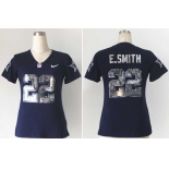 nike women nfl jerseys dallas cowboys #22 e.smith blue jerseys