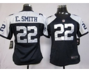 nike women nfl jerseys dallas cowboys #22 e.smith blue thankgivings[nike]