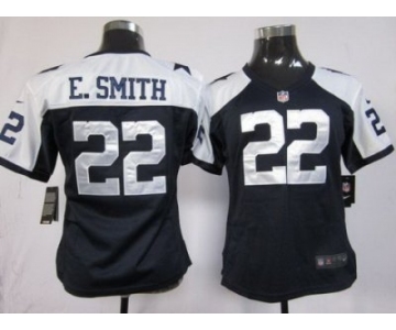 nike women nfl jerseys dallas cowboys #22 e.smith blue thankgivings[nike]