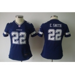 nike women nfl jerseys dallas cowboys #22 e.smith blue[nike]