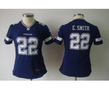 nike women nfl jerseys dallas cowboys #22 e.smith blue[nike]