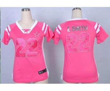 nike women nfl jerseys dallas cowboys #22 e.smith pink[fashion Rhinestone sequins]