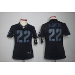 nike women nfl jerseys dallas cowboys #22 e.smitth black[nike impact limited]