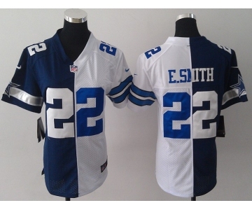 nike women nfl jerseys dallas cowboys #22 e.smitth blue-white[Elite split]