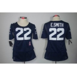 nike women nfl jerseys dallas cowboys #22 e.smitth blue[breast cancer awareness]