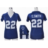 nike women nfl jerseys dallas cowboys #22 e.smitth blue[draft him ii top]