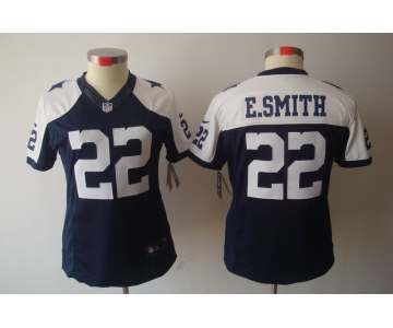 nike women nfl jerseys dallas cowboys #22 e.smitth blue[nike limited throwback]