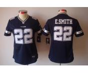 nike women nfl jerseys dallas cowboys #22 e.smitth blue[nike limited]