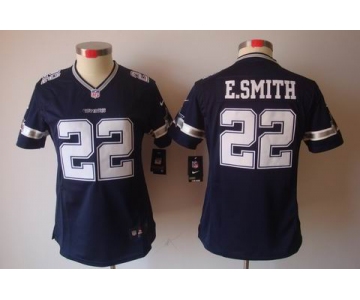 nike women nfl jerseys dallas cowboys #22 e.smitth blue[nike limited]