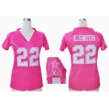 nike women nfl jerseys dallas cowboys #22 e.smitth pink[draft him ii top]