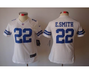 nike women nfl jerseys dallas cowboys #22 e.smitth white[nike limited]