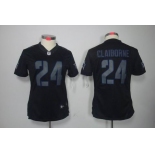 nike women nfl jerseys dallas cowboys #24 claiborne black[nike impact limited]