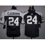 nike women nfl jerseys dallas cowboys #24 claiborne blue thankgivings[nike]