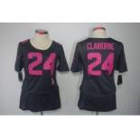 nike women nfl jerseys dallas cowboys #24 claiborne dk.grey[breast cancer awareness]