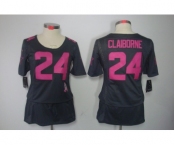 nike women nfl jerseys dallas cowboys #24 claiborne dk.grey[breast cancer awareness]