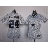 nike women nfl jerseys dallas cowboys #24 claiborne [fem fan zebra]