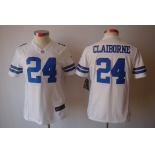 nike women nfl jerseys dallas cowboys #24 claiborne white[nike limited]