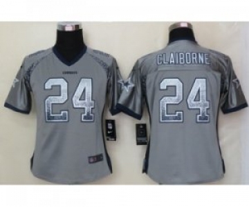 nike women nfl jerseys dallas cowboys #24 morris claiborne grey[Elite drift fashion]