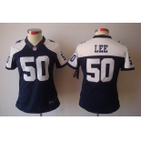 nike women nfl jerseys dallas cowboys #50 lee blue[nike limited throwback]