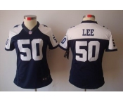 nike women nfl jerseys dallas cowboys #50 lee blue[nike limited throwback]