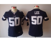 nike women nfl jerseys dallas cowboys #50 lee blue[nike limited]