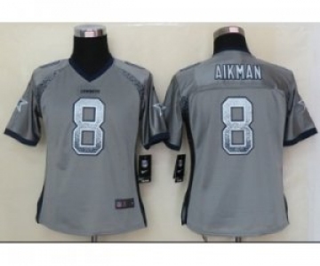 nike women nfl jerseys dallas cowboys #8 aikman grey[Elite drift fashion]