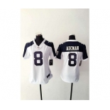 nike women nfl jerseys dallas cowboys #8 aikman white(nike thankgivings)