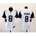 nike women nfl jerseys dallas cowboys #8 aikman white[nike throwback]