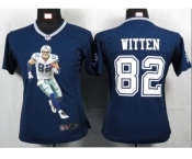 nike women nfl jerseys dallas cowboys #82 witten blue[portrait fashion]