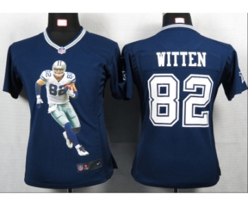 nike women nfl jerseys dallas cowboys #82 witten blue[portrait fashion]